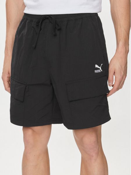 Laza szabású sport rövidnadrág Puma fekete