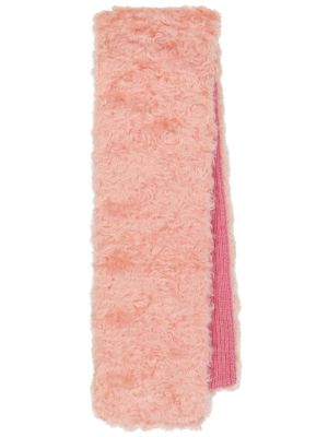 Памучен вълнен шал от мохер Miu Miu розово