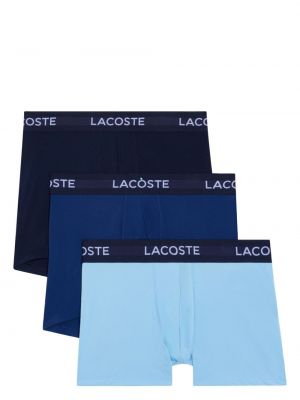 Pamučne bokserice s printom Lacoste plava