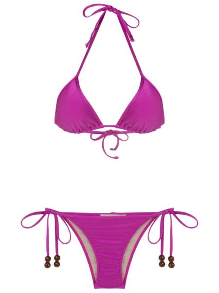 Bikini avec perles Adriana Degreas violet