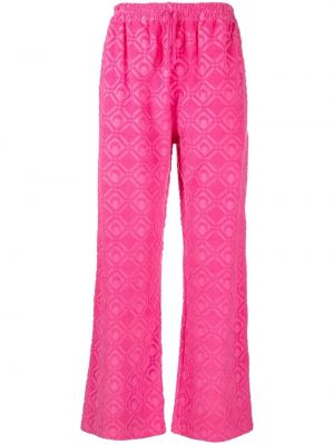 Pantalon de joggings à imprimé en jacquard Marine Serre rose