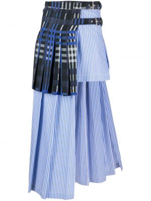 Midi sukně s potiskem Msgm modré