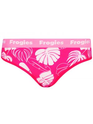 Chiloți cu imprimeu tropical Frogies roz