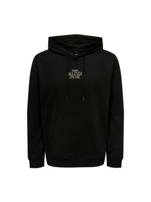Fleece hoodie Only & Sons schwarz