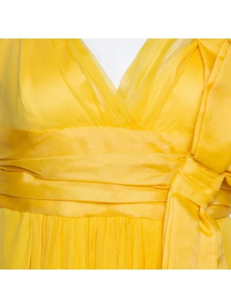 Vestido de seda Dolce & Gabbana Pre-owned amarillo