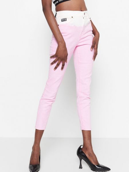 Jeansy skinny Versace Jeans Couture różowe