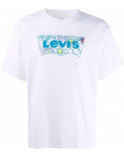 Camiseta con estampado con estampado Levi's blanco