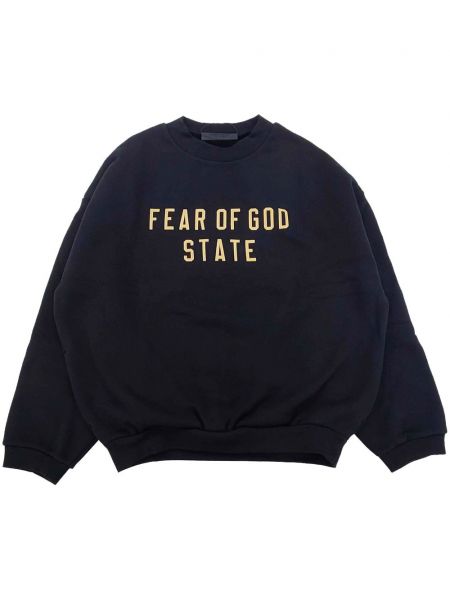 Baskılı sweatshirt Fear Of God Essentials siyah