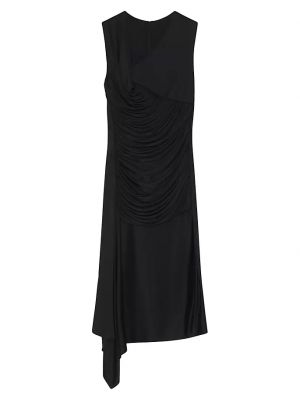 Асимметричное трикотажное платье с драпировкой Givenchy черное
