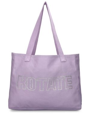 Памучни шопинг чанта Rotate виолетово