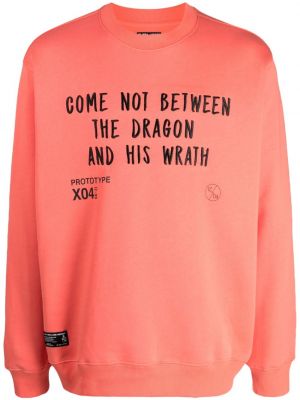 Sweatshirt mit stickerei mit rundem ausschnitt Izzue orange