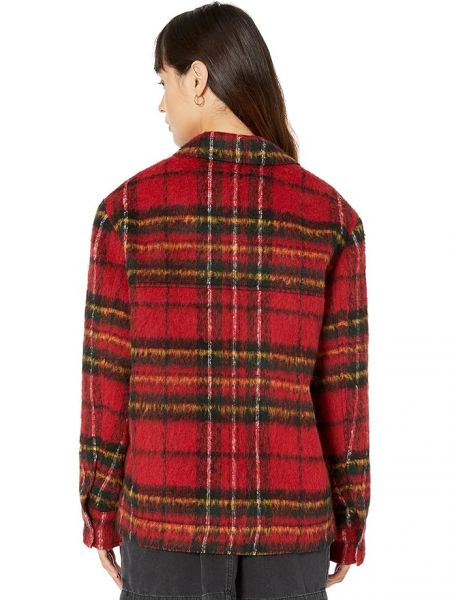 Клетчатая куртка-рубашка Allsaints красная