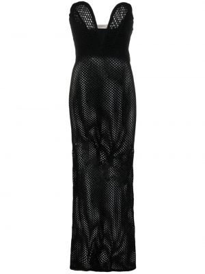 Мрежеста макси рокля Laneus черно