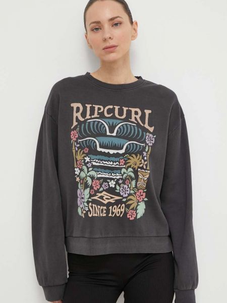 Бавовняний светр з принтом Rip Curl сірий