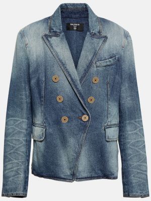 Джинсовая куртка Balmain синяя