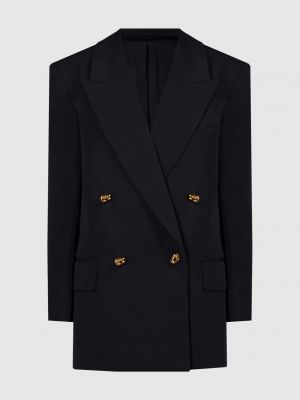 Шерстяной пиджак Bottega Veneta черный