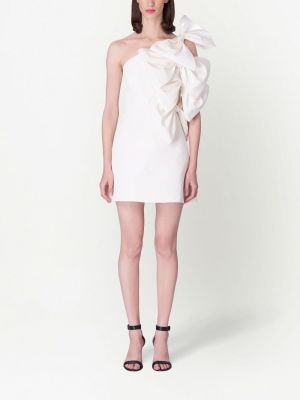 Koktejlové šaty s mašlí Carolina Herrera bílé