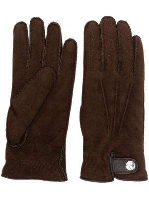 Δερμάτινα γάντια Brunello Cucinelli καφέ