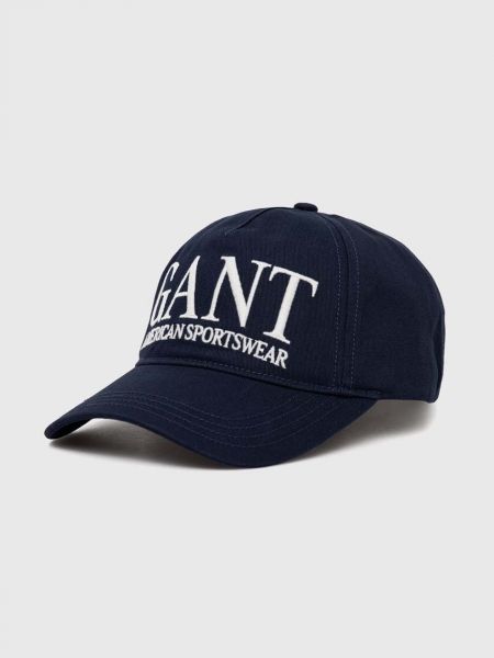 Памучна шапка с козирки с апликация Gant