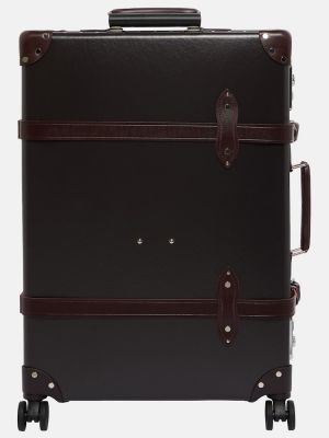 Kostkovaný kufr Globe-trotter hnědý