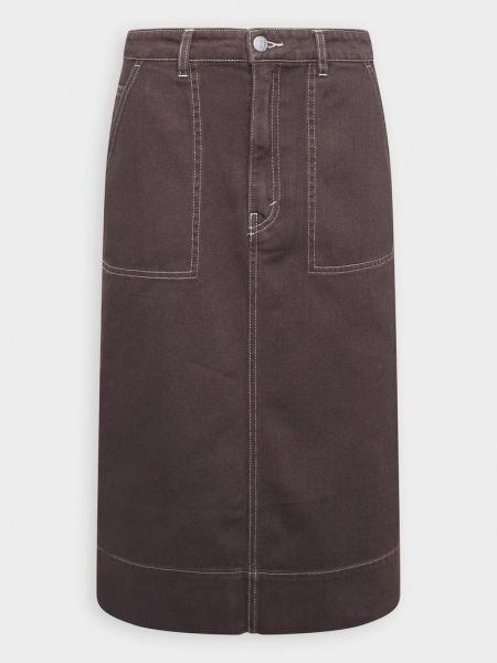 Spódnica jeansowa Monki brązowa