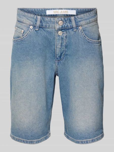 Szorty jeansowe z kieszeniami Mac niebieskie
