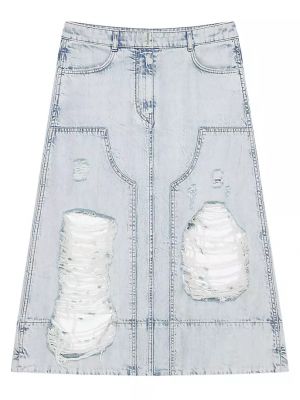 Синяя джинсовая юбка Givenchy