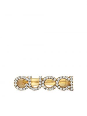 Kristály gyűrű Gucci aranyszínű