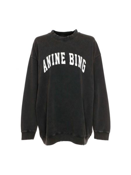 Retro oversize distressed sweatshirt Anine Bing schwarz