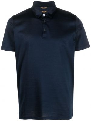 Polo marškinėliai satininis Moorer mėlyna
