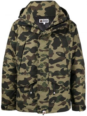 Trykt lang jakke A Bathing Ape® grønn