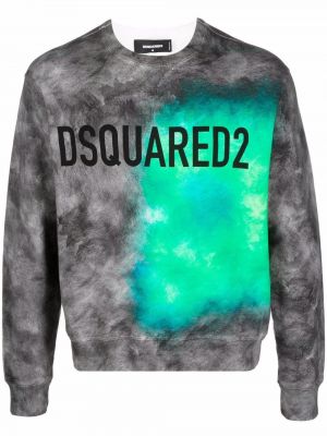 Abstrakt trykk trykt sweatshirt Dsquared2 grå