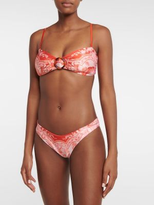 Bikini cu imagine Zimmermann roz