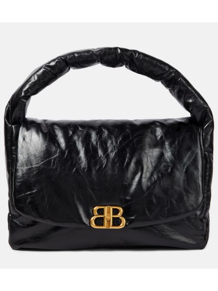 Кожени големи чанти Balenciaga черно