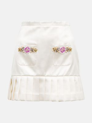 Svilena mini suknja Miss Sohee bijela
