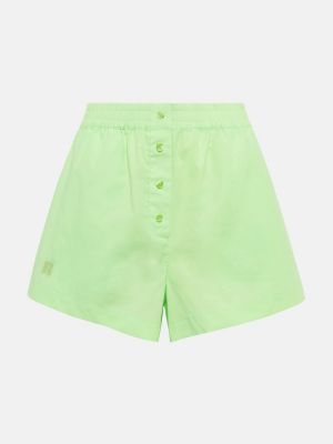 Bombažne kratke hlače Rotate Birger Christensen zelena