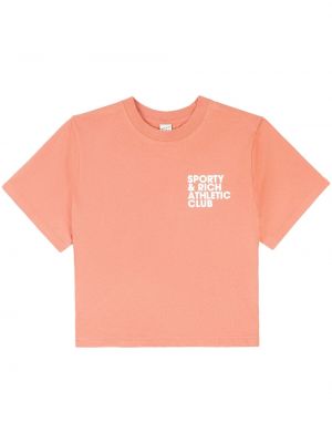 T-shirt mit print Sporty & Rich pink