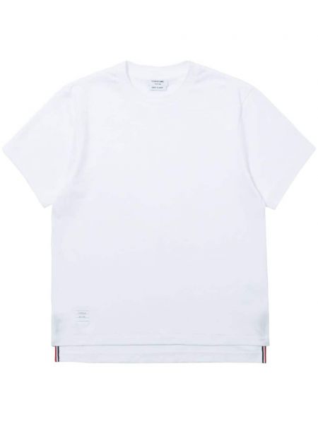 Afslappet afslappet t-shirt Thom Browne hvid