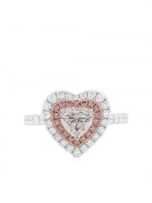 Prstan iz rožnatega zlata z vzorcem srca Hyt Jewelry