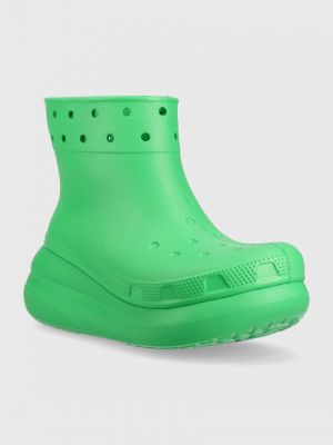 Зелені гумові чоботи Crocs