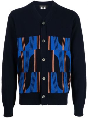 Strikkegenser med print Comme Des Garcons Homme Deux blå