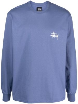 Jersey t-shirt mit print Stüssy lila