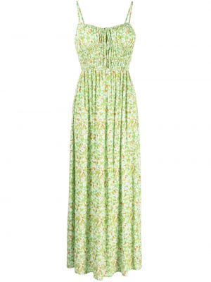 Midi haljina s cvjetnim printom s printom Faithfull The Brand zelena