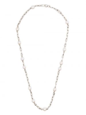 Ogrlica z perlami Maor srebrna