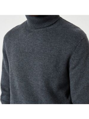 Jersey cuello alto de lana con cuello alto de tela jersey Minimum
