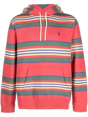Bluza z kapturem oversize Polo Ralph Lauren czerwona