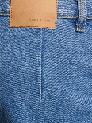 Skinny džíny s vysokým pasem Magda Butrym modré