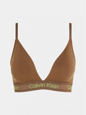 Měkká podprsenka Calvin Klein Underwear hnědá