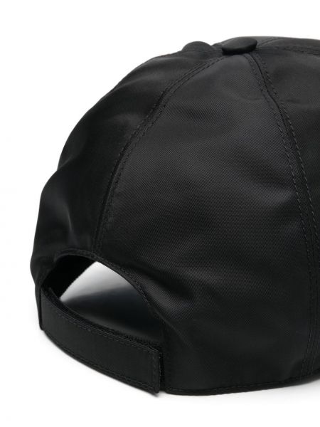 Cappello con visiera di nylon Prada nero