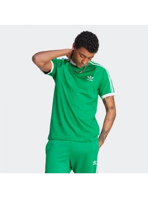 Ριγέ μπλούζα Adidas Originals πράσινο